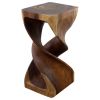 Haussmann® Wood Rectangular Double Twist 12 in x 14 in x 26 | End Table in Tables by Haussmann®
