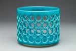 Cylindrical Lace Bowl Small - Turquoise | Decorative Objects by Lynne Meade