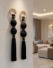 Black & Gold Macrame Wall Hanging Set – Modern Bohemian Tapestry | Wall Hangings by RavaTapestryArt