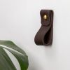 Small Leather Wall Strap [Round End] | Storage by Keyaiira | leather + fiber | Artist Studio in Santa Rosa. Item made of leather