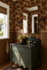 Gingko Vignette Wallpaper, brown | Wall Treatments by Samantha Santana Wallpaper & Creative Studio