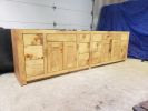 Model #1020 - Custom Double Sink Bathroom Vanity | Countertop in Furniture by Limitless Woodworking. Item made of maple wood works with contemporary & country & farmhouse style