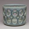 Cylindrical Oval Openwork Bowl - Blue/Green | Decorative Objects by Lynne Meade