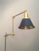 Plug in Kitchen Shelves Sconce - Adjustable Wall Light | Sconces by Retro Steam Works. Item made of fabric with brass works with mid century modern & industrial style
