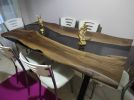 Custom Order Smoke Epoxy Resin Table - Dark Walnut Resin | Dining Table in Tables by LuxuryEpoxyFurniture. Item made of wood & synthetic