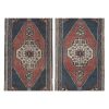 Red Turkish Vintage Handmade Geometric Anatolian Rug | Runner Rug in Rugs by Vintage Pillows Store. Item made of wool with fiber
