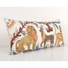 Suzani Yellow Lion Pictorial Pillowcase, Animal Figure Beddi | Cushion in Pillows by Vintage Pillows Store