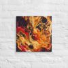 Canvas Print - Laheeb (flame) - Fluid Red Black Fire Art | Work by Eman's Gallery