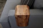 Live Edge 7.25" Walnut Wood Armrest Table | Side Table in Tables by Hazel Oak Farms. Item composed of wood