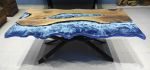 Living Room Ocean Sea River Epoxy Table | Dining Table in Tables by LuxuryEpoxyFurniture. Item made of wood with synthetic