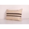 Vintage Hemp Turkish Kilim Pillow, Organic Wool Natural Turk | Cushion in Pillows by Vintage Pillows Store