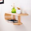 Handmade Bent Wood Wall Shelf: Mid Century Modern Floating Bookshelf | Shelving in Storage by Spacecraft Furnishing