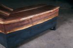 Live Edge Black Walnut Executive Desk | Tables by Urban Lumber Co.. Item made of walnut & steel