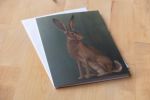 Woodland Hare Greeting Card – Wildlife Art Print, 5x7 Blank Card | Gift Cards by The Ugly Cat Studio
