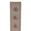 1970s Vintage Floral Aubusson Handmade Kilim Runner Rug | Rugs by Vintage Pillows Store. Item composed of fabric and fiber