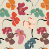 Retro flowers Napkins | Linens & Bedding by OSLÉ HOME DECOR. Item made of fabric