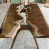 Wood River Table, Custom Wooden Table, Wood River Table | Dining Table in Tables by Tinella Collection | Edmonton, Canada in Edmonton. Item made of wood & glass compatible with contemporary and art deco style