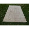 1950s Vintage Konya Karapinar Abstract Design Wool Handwoven | Area Rug in Rugs by Vintage Pillows Store. Item made of cotton with fiber