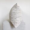 Cream & Brown Striated Wool & Cotton Woven Blend Pillow Set of 2 - 20x36 | Pillows by Vantage Design