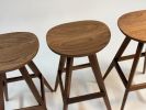 Solid Wood Swivel Bar Stool - Cupped Seat, USA Made | Chairs by Marco Bogazzi