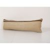 Handwoven White Striped Turkish Kilim Pillow, Organic Hemp B | Cushion in Pillows by Vintage Pillows Store