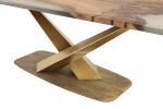 Walnut Epoxy Table - Walnut Resin Table - Custom Walnut Tabl | Dining Table in Tables by Tinella Collection. Item made of walnut compatible with contemporary and art deco style