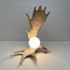 Moose Antler Lamp - Natural | Table Lamp in Lamps by Farmhaus + Co.. Item made of ceramic