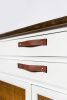 Walnut Leather Handle [Flat End] | Pull in Hardware by Keyaiira | leather + fiber | Artist Studio in Santa Rosa. Item composed of leather