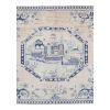 Vintage Pastel Village Pictorial Turkish Rug 4'11" X 6'5" | Area Rug in Rugs by Vintage Pillows Store. Item composed of cotton and fiber