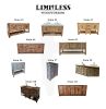 Model #1039 - Ready for stain - Custom Single Sink Vanity | Countertop in Furniture by Limitless Woodworking. Item composed of maple wood in mid century modern or contemporary style