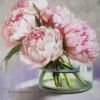 Peony flowers oil painting canvas original art, Floral | Oil And Acrylic Painting in Paintings by Natart. Item made of canvas with synthetic works with contemporary style