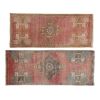 Distressed Turkish Small Rug - Set of Two 1'6" X 3'7" | Area Rug in Rugs by Vintage Pillows Store. Item made of cotton & fiber