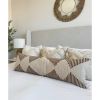 Oversized Lumbar Pillow 12x40 Modern Boho Striped Pillow | Pillows by Busa Designs
