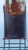 16in Dark Brown Leather Basket | Storage Basket in Storage by Harrow and Sickle Leather Design