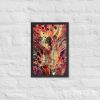 Framed Print - Phoenix - Fluid Abstract Red Gold Fire | Work by Eman's Gallery