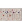 1960s Bird Motfis Pink Suzani Table Runner, Vintage C.Asian | Linens & Bedding by Vintage Pillows Store. Item composed of cotton