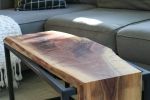 Live-Edge Walnut Waterfall Bench/coffee table | Benches & Ottomans by Hazel Oak Farms
