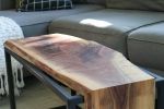 Live-Edge Walnut Waterfall Bench/coffee table | Benches & Ottomans by Hazel Oak Farms. Item made of wood
