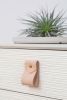 Small Wide Leather Pull [V'ed End] | Hardware by Keyaiira | leather + fiber | Artist Studio in Santa Rosa. Item made of leather