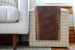 Live Edge Walnut Ottoman Foot Stool Table | End Table in Tables by Hazel Oak Farms. Item made of walnut