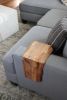 Live Edge 7.25" Walnut Wood Armrest Table | Side Table in Tables by Hazel Oak Farms. Item composed of wood