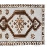 Vintage Turkish Geometric Hand-Knotted Herki Runner Rug | Rugs by Vintage Pillows Store. Item composed of cotton & fiber