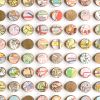 Five Hundred and Seventy Six World Map Dots Collage with Gold Leaf | Paintings by Amelia Coward