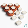 Voro Handmade Terracotta Tealight Holder (Pack of 2) | Candle Holder in Decorative Objects by Lit Lamps - Sustainable Mindful Lighting