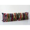 Ikat Colorful Pillow Cover - Set of Three Silk Velvet Lumbar | Cushion in Pillows by Vintage Pillows Store
