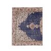 Vintage Blue Turkish Oushak Rug 3'7" X 6'11" | Area Rug in Rugs by Vintage Pillows Store. Item composed of cotton and fiber