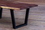 Live-Edge Walnut Industrial Table | Dining Table in Tables by Hazel Oak Farms. Item made of wood & steel
