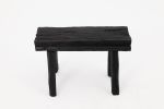 Rustic Blackened Wood stool with Raw Organic Form Indoor & Outdoor | Chairs by Logniture