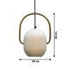 Ezhil White Hanging Lamp | Pendants by Home Blitz. Item made of brass works with minimalism style