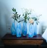 Glass Blown Blue Crush Tie-Dyed Pencil Vase | Vases & Vessels by Maria Ida Designs. Item made of glass